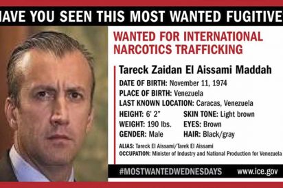 Estados Unidos incluy&oacute; en la lista de "narcotraficantes m&aacute;s buscados" al chavista Tareck El Aissami