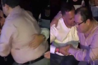 "Pa fuera como la basura": Así expulsan a un juez chavista borracho como una cuba de un teatro en Miami... y tomando  Jhonnie Blue Label